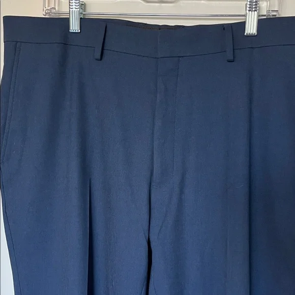 Men's Classic Tailored Dress Pants - Navy - Picture 2 of 11